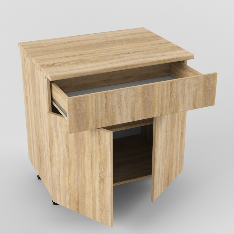 Шкаф нижний 800 1 ящик 2 двери Дуб сонома