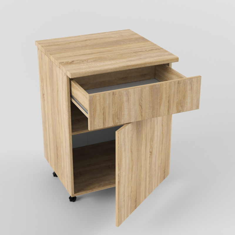 Шкаф нижний 600 1 ящик 1 дверь Дуб сонома