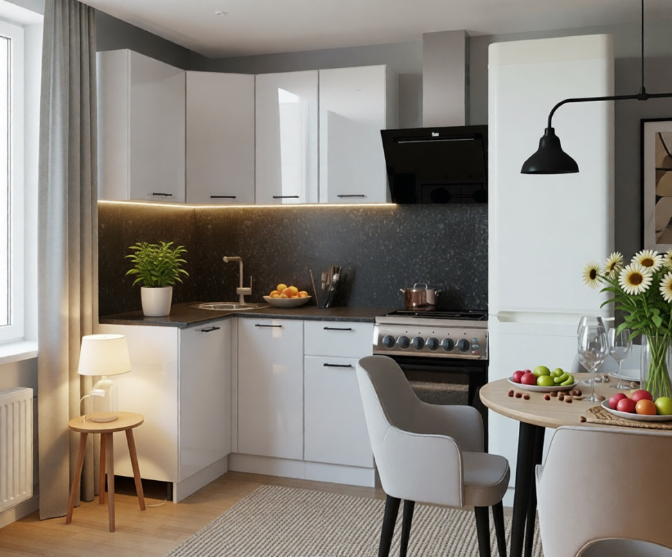 Белый глянец арт. 11 - 1200х1400