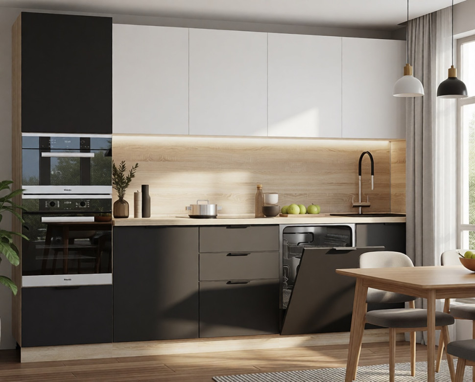 арт. 32 Фаска Шарли белый - Графит шагрень - 3000