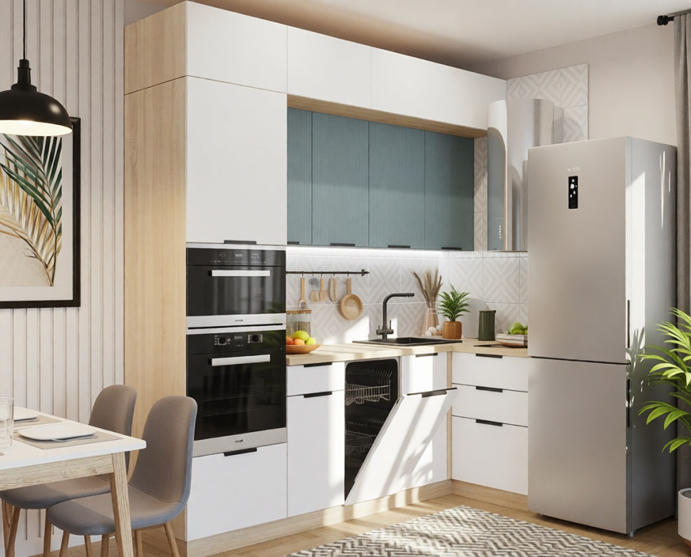 арт. 38 Фаска Тальк - РоялВуд Голубой 2450х1200