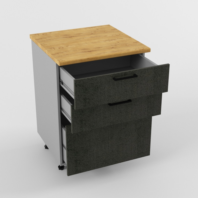 Шкаф нижний 600 3 ящика Лофт