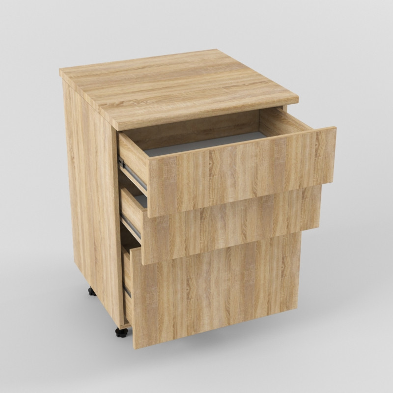 Шкаф нижний 600 3 ящика Дуб сонома