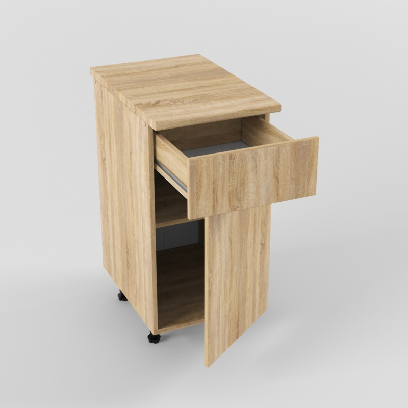 Шкаф нижний 400 1 ящик 1 дверь Дуб сонома