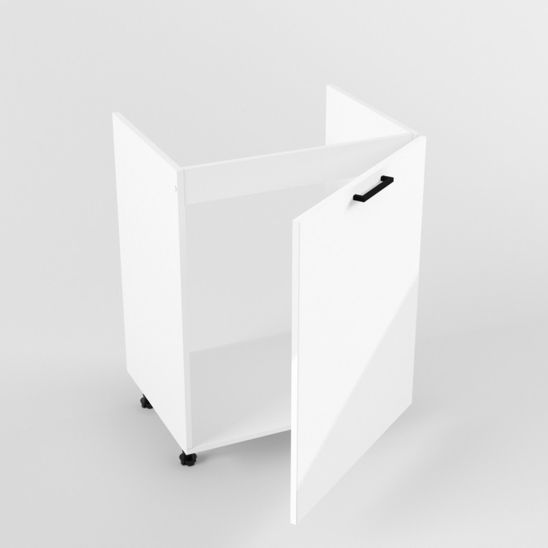 Шкаф нижний 600 мойка Белый глянец