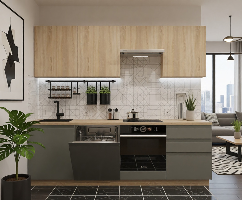 арт. 40 Лайн Дуб сонома Обсидиан - 2400