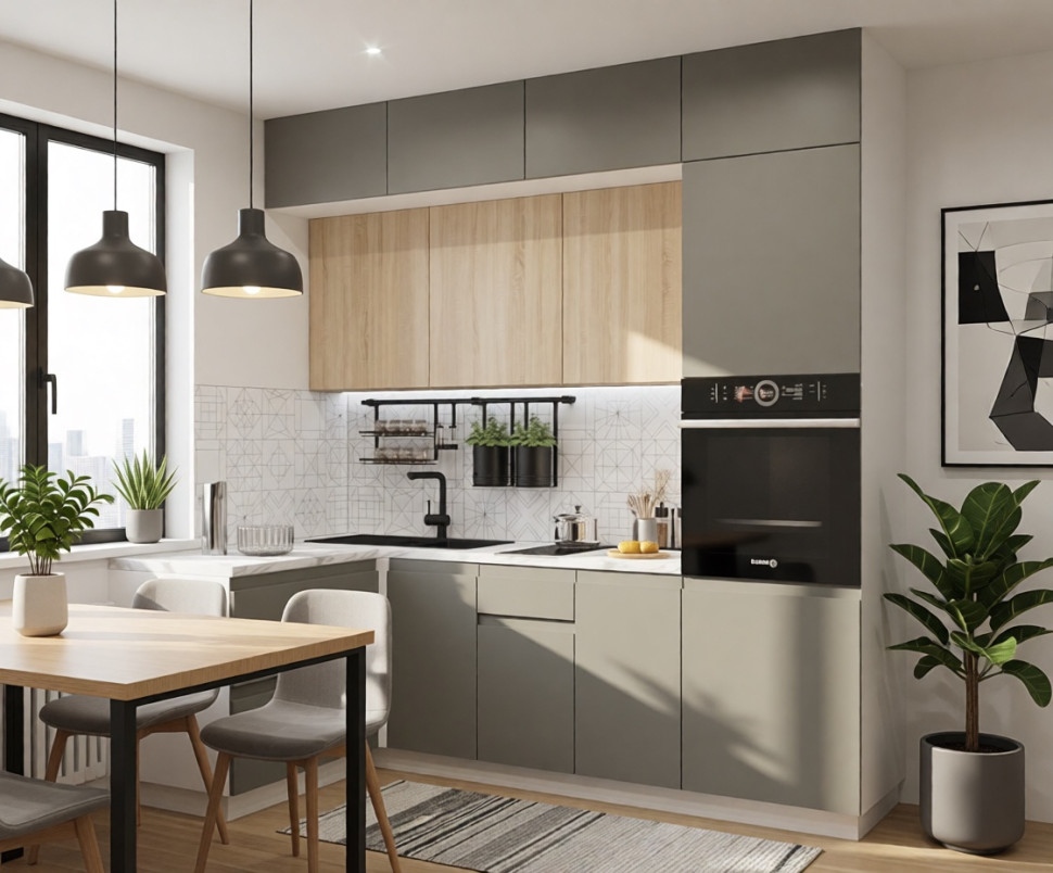 арт. 18 Лайн Дуб сонома Обсидиан - 2400х1400