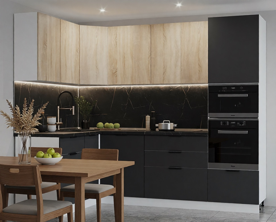 арт. 34 Фаска Графит шагрень - Дуб сонома - 1600х2600